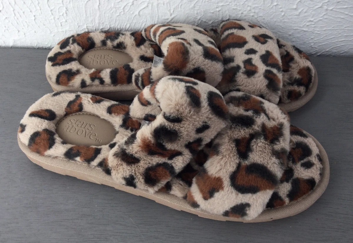 Stars above leopard slippers sale