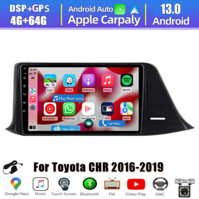 64GB Android 13 Car Stereo Radio Wifi BT Navi CarPlay For Toyota CHR 2016-2019