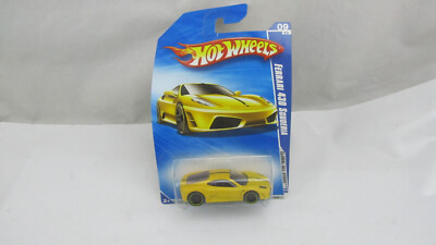 NIP - 2009 Mattel Hot Wheels Yellow Ferrari 430 Scuderia
