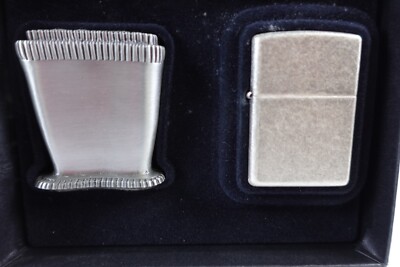 Zippo Antique Silver Plate Lady Barbara Lighter Table Insert Combo Unstruck
