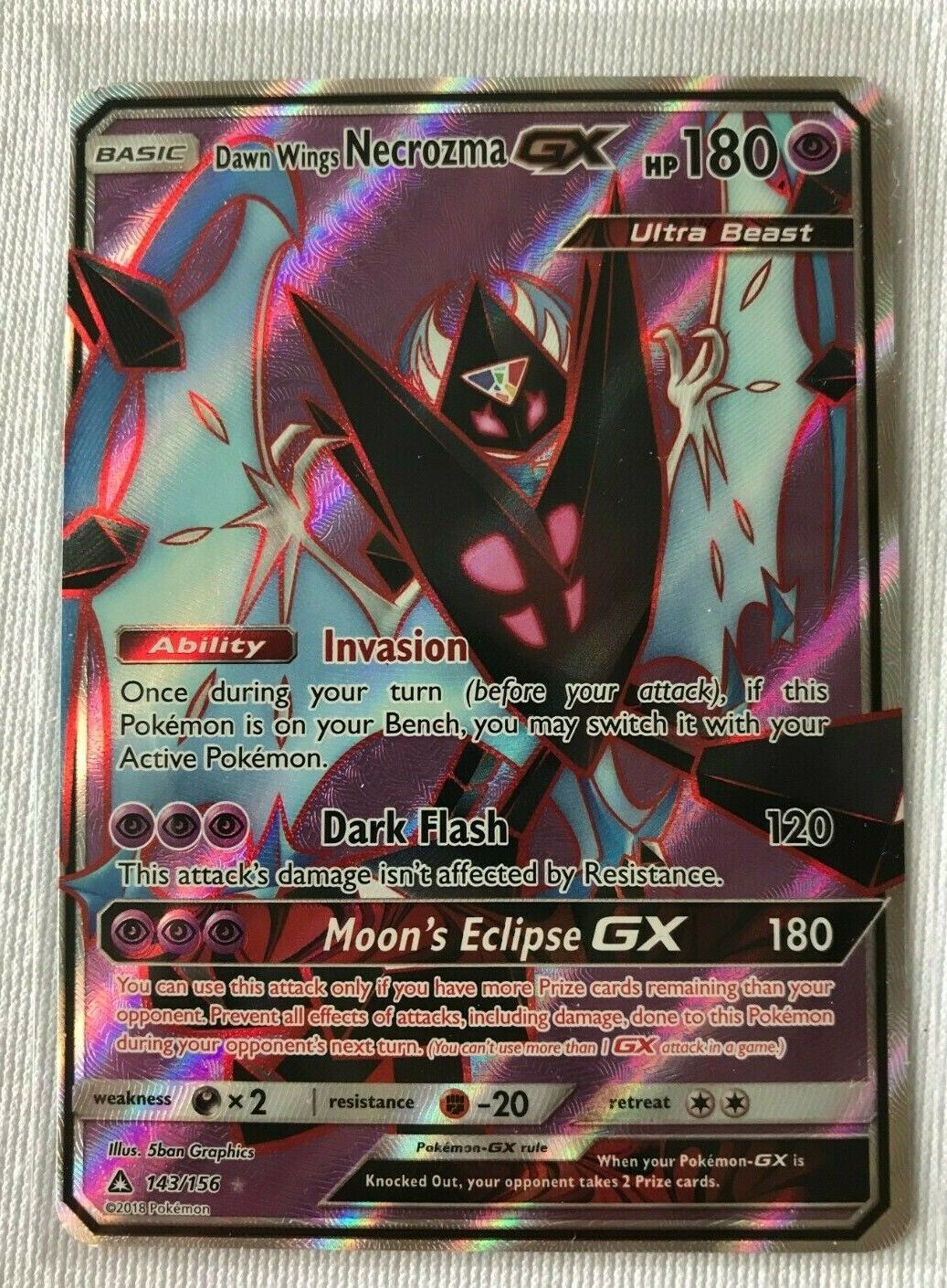 Mavin  Dawn Wings Necrozma GX, Mewtwo EX, Lunala GX Pokemon Cards