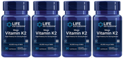 MEGA VITAMIN K2  HIGH POTENCY  STRONG BONE DENSITY 120 Caps   LIFE EXTENSION