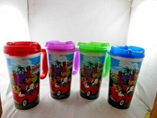 Disney Parks Insulated Travel Hot Cold Cup 16 oz 2 cups different color tops