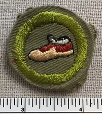 Vintage LEATHERCRAFT Boy Scout MERIT BADGE BSA Early Sash Patch Leather Craft