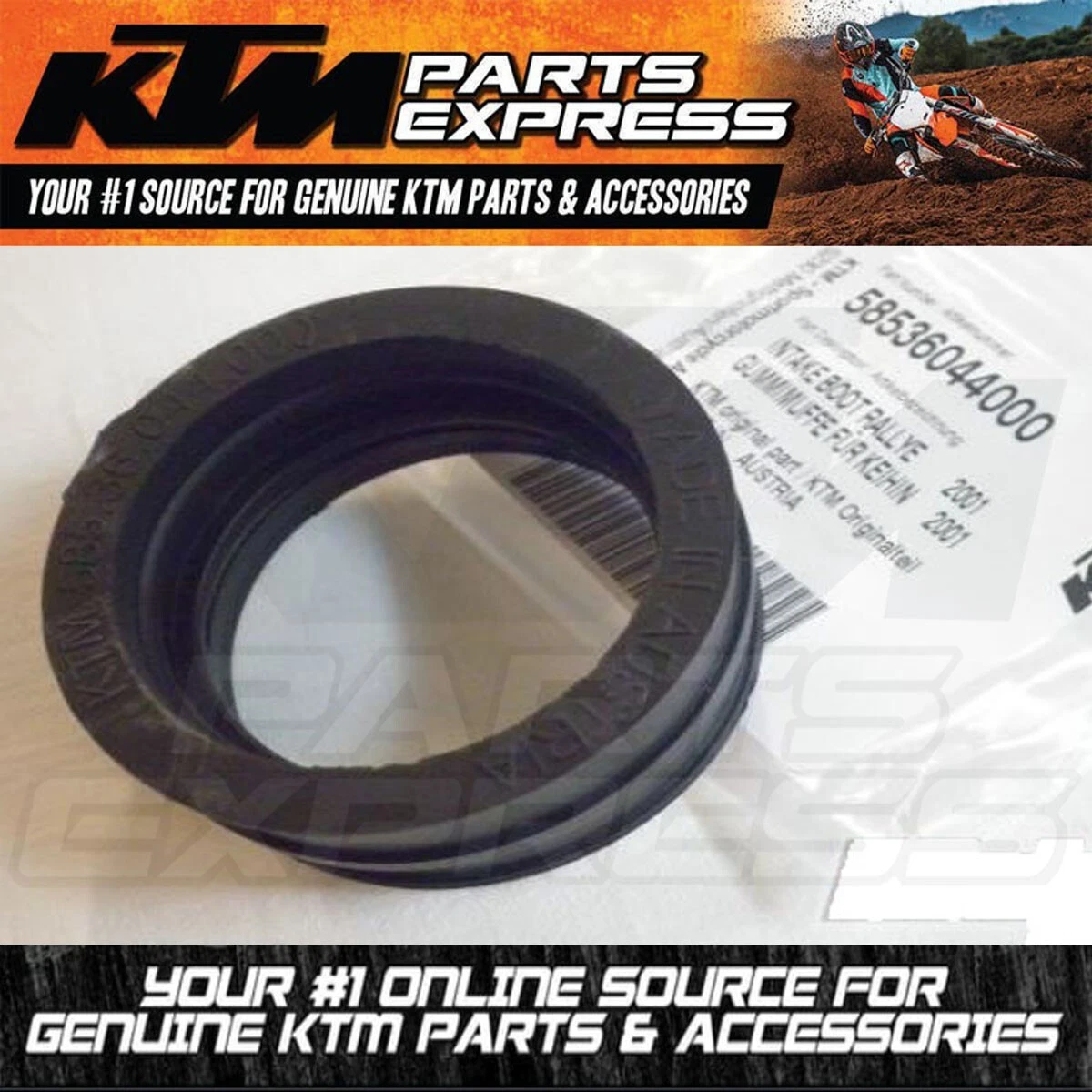 NEW OEM KTM INTAKE BOOT RALLYE 2001 625 SXC 640 ADVENTURE LC4  