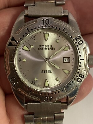 Fossil Steel watch 100 meters | eBay