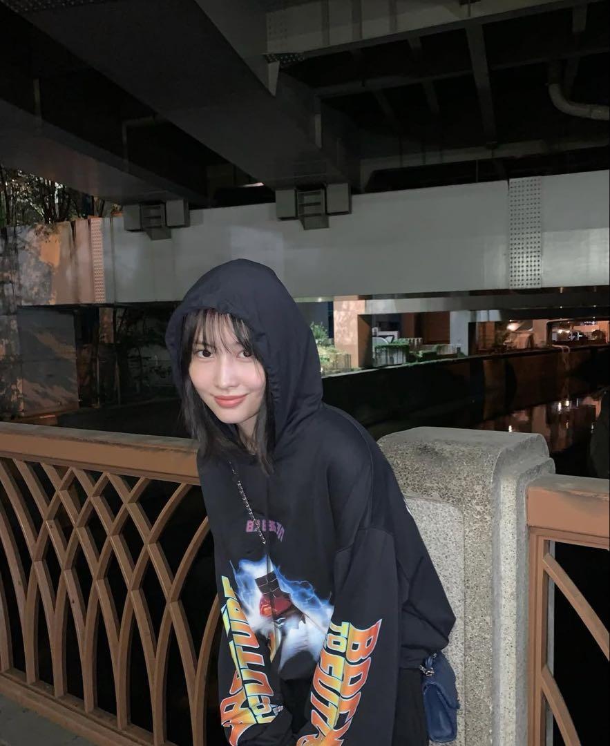 TWICE Momo Wearing VTMNTS Back to the Future Hoodie | eBay
