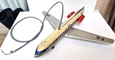 Avion Caravelle Mont-Blanc Jouet Ancien – Tôle – Époque Joustra – France – Occasion