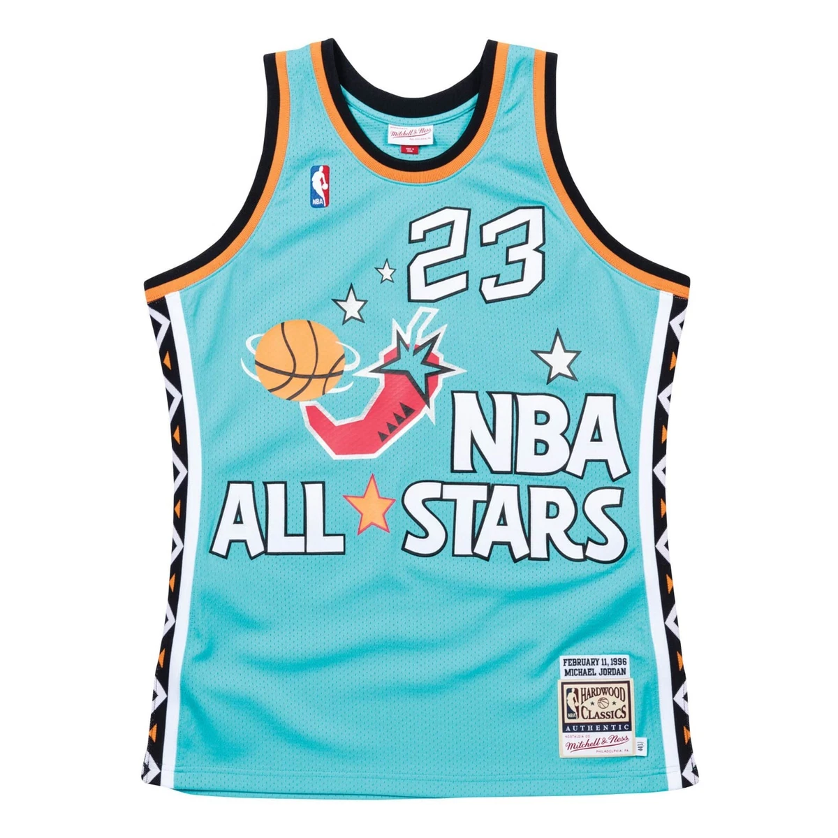 Mitchell Ness NBA All Star East Jersey 96 Michael Jordan Teal Blue NEW