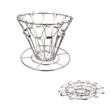 Collapsible Outdoor Pour Over Coffee Dripper Filter Holder Stainless Steel UK