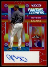 2022 Leaf Vivid Painting Corners Red Autographs Royber Salinas Auto 35/35