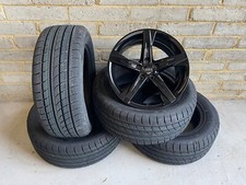 Audi Q3 83A 18" Genuine 5 Arm Star Black Alloy Wheels & New Winter Tyres