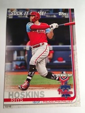 2019 Topps Opening Day Sock It To Me Jumbo 5x7 Rhys Hoskins Phillies 10/49