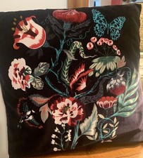 Ikea Samtkissen Botanisches Design "Saralena" beidseitig Samt IKEA