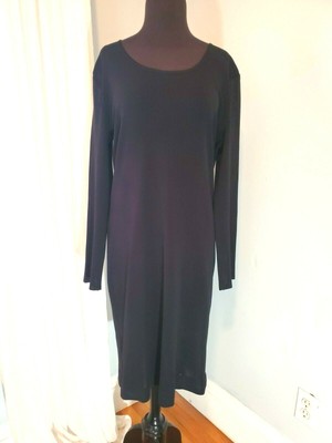 black midi length shift dress