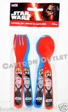 STAR WARS SPOONS AND FORK SET 4 PIECES FLATWARE SET BPA FREE ZAK STORMTROOPER