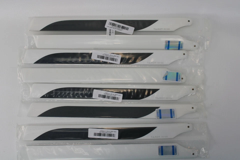 塔罗牌 360 毫米碳纤维主转子刀片白色黑色 TL2721-2 — 第 2/4 张图片