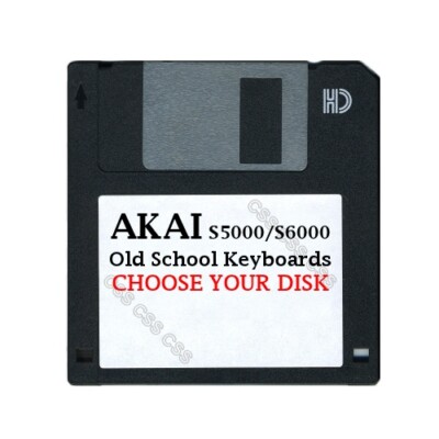 Akai S5000 / S6000 Floppy Disk Old School Keyboards Library Choose Your Disk