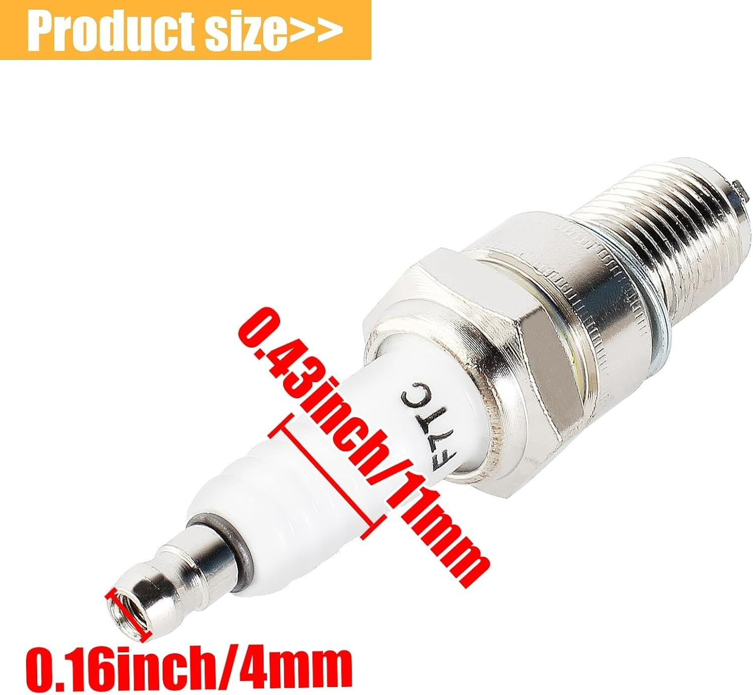 Mikikit 5pcs F7TC Spark Plugs For Gas Generators And Lawn Mowers Carbon