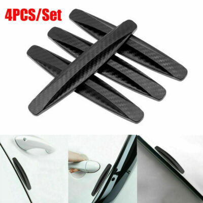 4x Protector Anti-collision Bumper Strip Car Door Edge Guard Scratch Strip Black