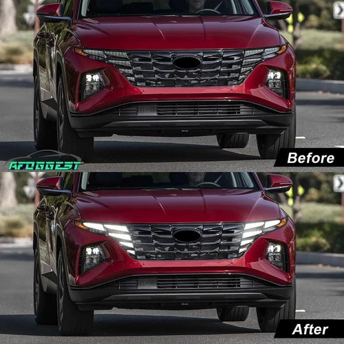 Faro derecho LED DRL para Hyundai Tucson 2022-2024 lado pasajero 92208CW010 - Imagen 9 de 10