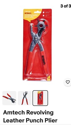 Amtech B1420 HD Leder Lochzange - 6 verstellbare Einstellungen, einfacher Griff zum Basteln
