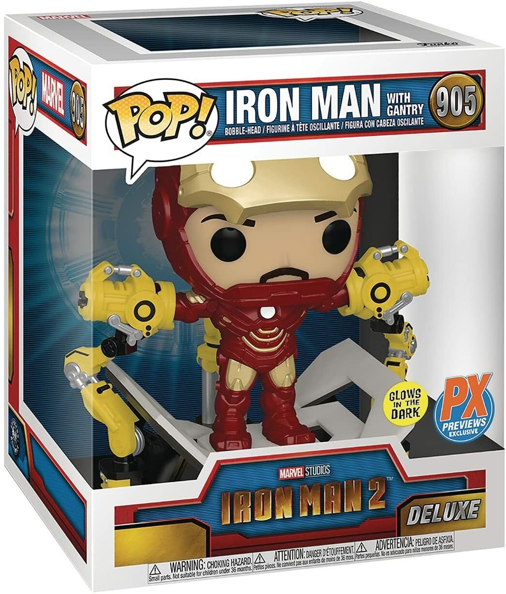Pop! Marvel Iron Man 2 with Gantry #905 PX GID Deluxe Funko