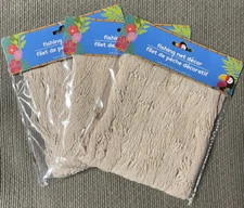 3pks Luau White FISHING NET NETTING Decor Decor Beach Pool Party Tiki Bar 6x8 ft