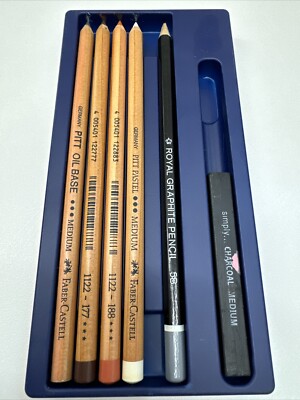 Faber Castell Germany Colored Pencils Paint w/Pencils Faber Castell (5) Art Draw