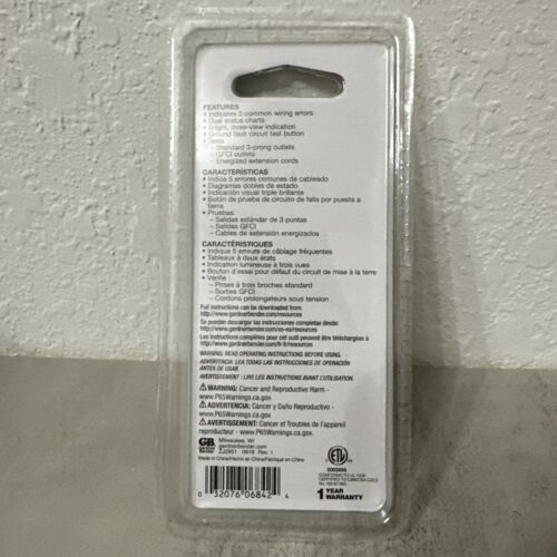 Gardner Bender Schaltungsanalysator 06842 KOSTENLOSER VERSAND I1 - Bild 6 von 6