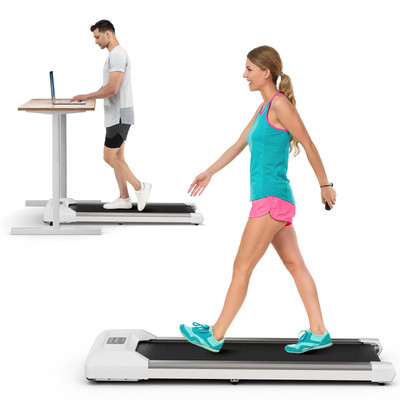 Superfit 0.6-3.8MPH Walking Pad under Desk Treadmill with Remote Control and LED