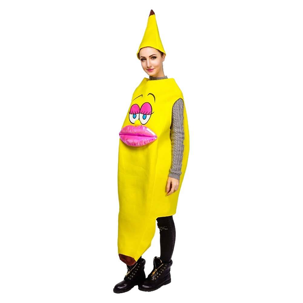 Funny Banana Cosplay Costume Yellow Banana Beard / Girl