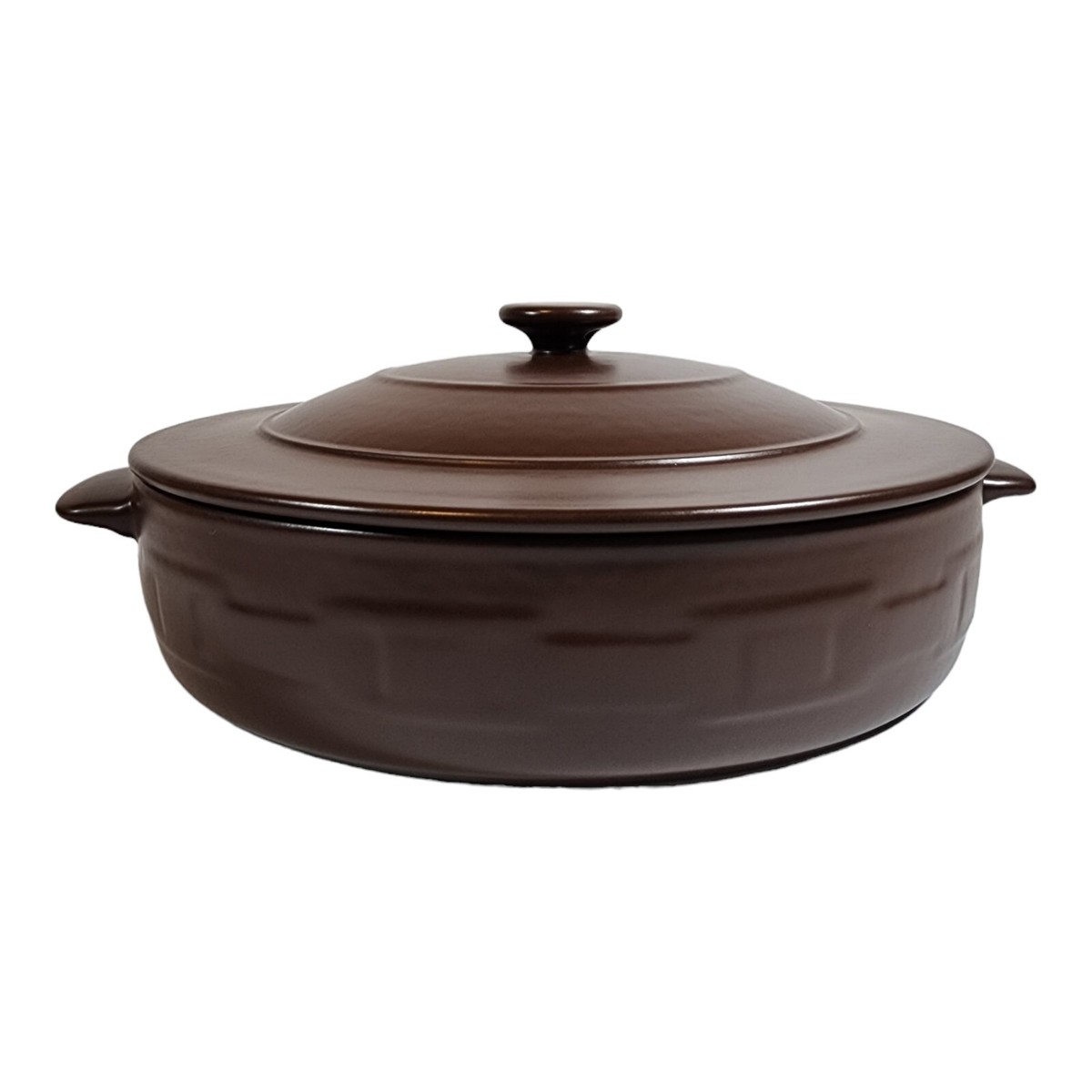 Longaberger Flameware Chocolate Brown LARGE 10 1/2