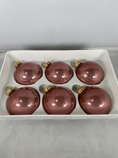 Hand Crafted Glass Ornaments Christmas Tree Gold Rose UNIQUE TREASURE