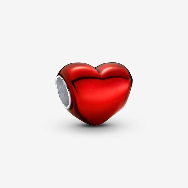 Pandora Charm AnhäNger Bead Herz 925 Sterlingsilber Rote Emaille 793337C02-image