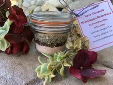 Love Yourself Himalayan Bath Salts W/Fresh Rose Hips & Lavender, Gifts,Self Care
