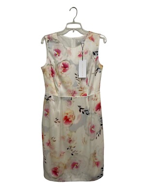 fenn wright manson silk dress NWT Fenn Wright Manson Silk Stretch Sleeveless Floral Dress Wedding Guest  Sz 12