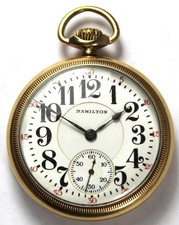 1924 Hamilton 992 16s 21j RAILROAD Gold Filled Pocket Watch - Parts/Repair