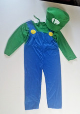 Super Mario Brothers Luigi 2 Piece Halloween Costume Size Mario Bros Size S 4-6