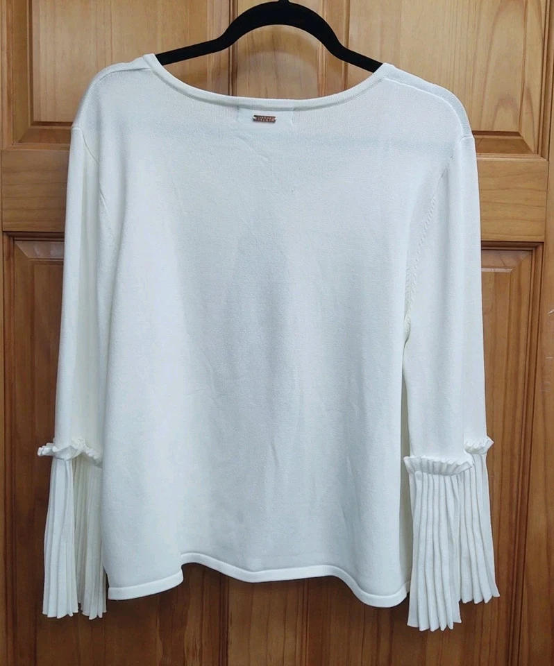 Chaqueta Cárdigan Ivanka Trump Talla XL/TG Mangas Largas con Detalle de Volantes Plisados Foto 2 de 4