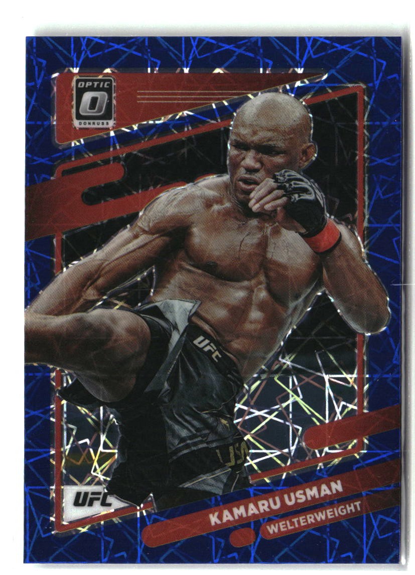 2022 Donruss Optic UFC #42 Kamaru Usman Blue Velocity