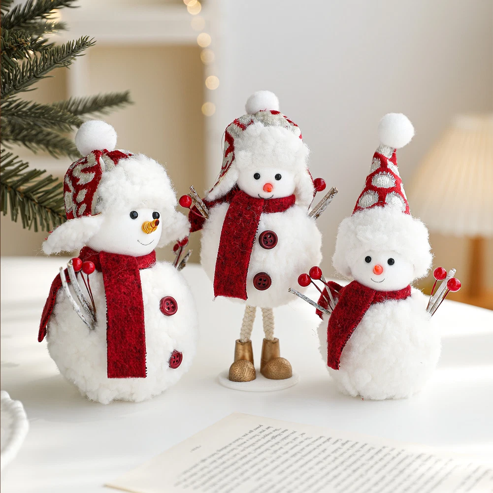 4pcs Ornamenti Peluche Albero Pupazzo,Albero Natale Peluche Ornamenti,Ornamenti Peluche Albero Pupazzo,Bambola Peluche Ornamenti Albero,Renne Ornamento Ornamenti Peluche,Natale Appeso Bambola Ballo