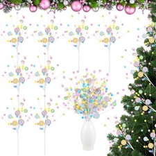 8 Pcs Christmas Picks Decorations Pastel Tree Macaron Candy Picks 16 Inches P...