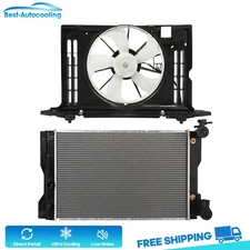 Aluminum Radiator & Cooling Fan Kit For 2009 2010 11-2014 Toyota Matrix 1.8L l4