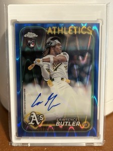 2024 Topps Chrome Update Lawrence Butler Blue Raywave Refractor Auto /150 #AC-LB
