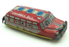 1950's Vintage Japanese Bonnet Front Friction Red Children Bus