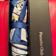Porsche Design Blue White Compact folding Umbrella with Gift Box