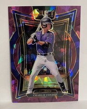 Charlie Condon 2025 Panini Select Concourse Purple Ice Prizm 147/175 Rockies #91
