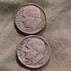 1962 Lot Of 2 Silver Coins Roosevelt Dimes USA