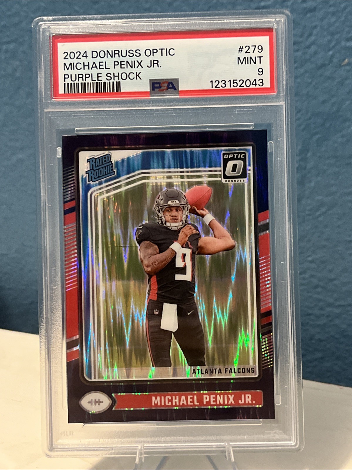 2024 Panini Optic - Rated Rookie Michael Penix Jr. #279 Purple Shock PSA 9 (RC)